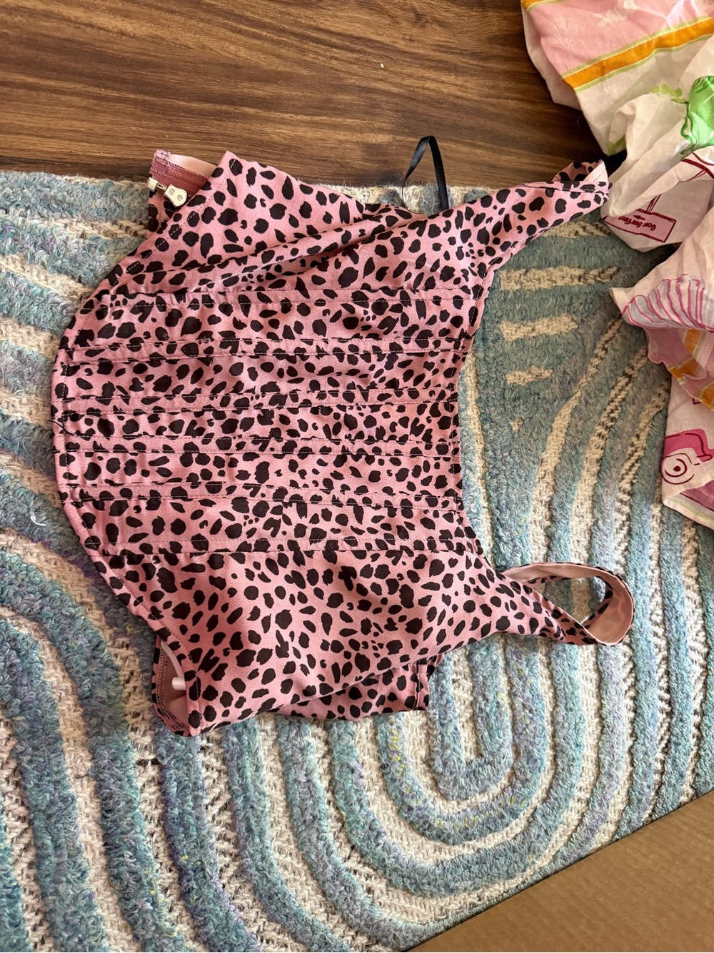 Missguided Pink & Black Leopard Print Crop Tank